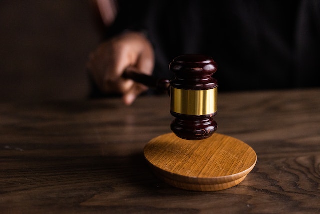 a judge banging their wooden gavel